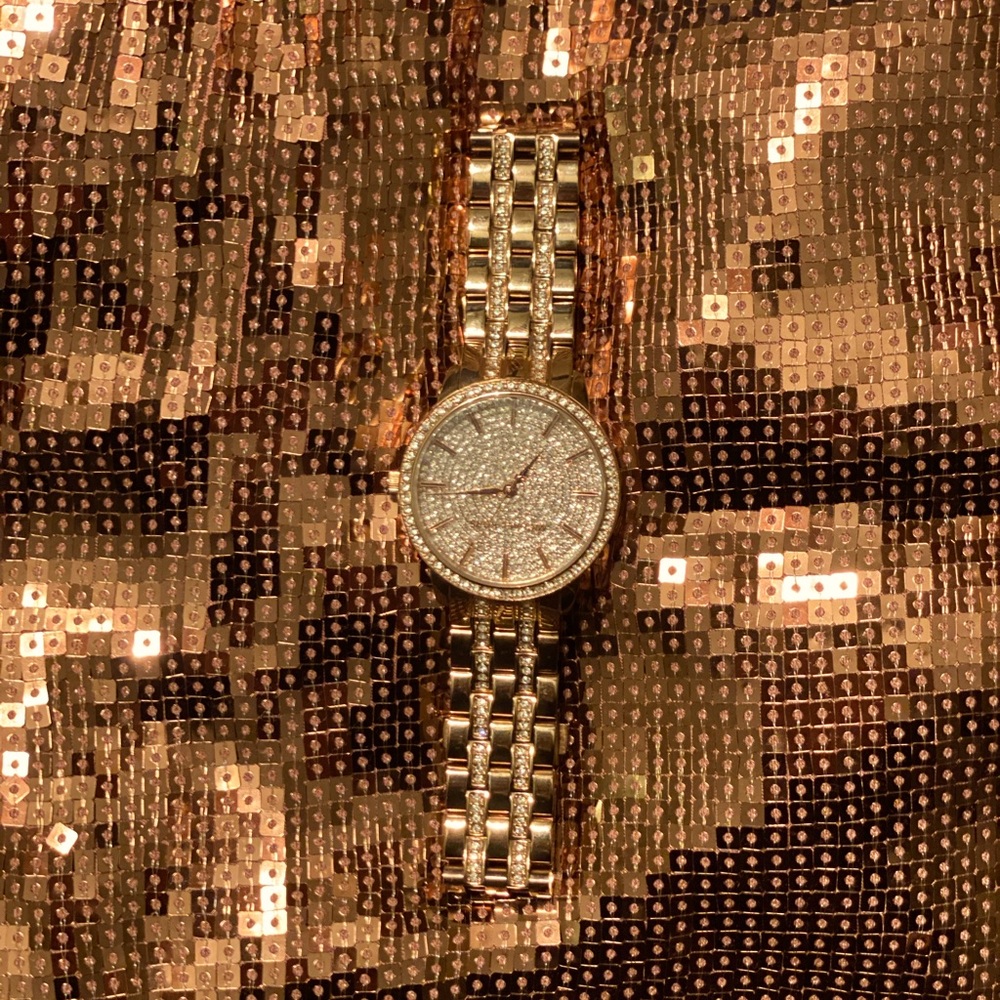 Michael Kors Rose Gold Watch with Crystal Face
